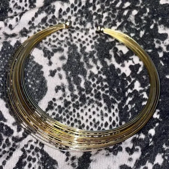 1960’s Mixed Metal Collar Choker Necklace - Picture 9 of 9